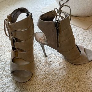 Lace-up Suede Heels by Sam Edelman